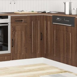 vidaXL Hoekkeukenonderkast Kalmar bewerkt hout bruin eikenkleur