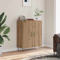 vidaXL Dressoir 69,5x34x90 cm bewerkt hout artisanaal eikenkleur