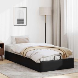 vidaXL Bedframe zonder matras 100x200 cm kunstleer zwart