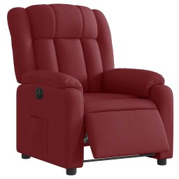 vidaXL Fauteuil verstelbaar elektrisch stof wijnrood