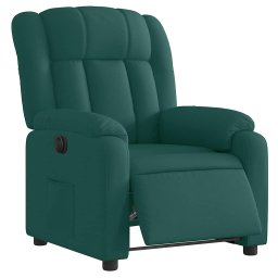 vidaXL Fauteuil verstelbaar elektrisch stof donkergroen