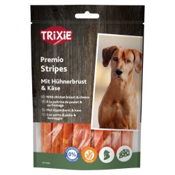 4x100g Trixie PREMIO Strips met Kip en Kaas Hondensnacks