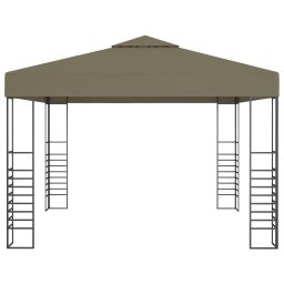 vidaXL Tuinpaviljoen 180 g/m² 3x3 m taupe