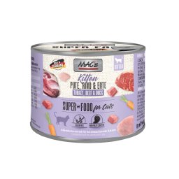 6x200g MAC´s Cat Kitten (kalkoen, rund, eend) Kattenvoer