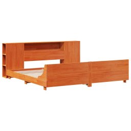 vidaXL Bedframe zonder matras massief grenenhout wasbruin 200x200 cm