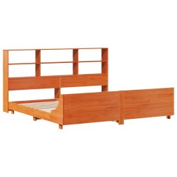 vidaXL Bedframe zonder matras massief grenenhout wasbruin 200x200 cm
