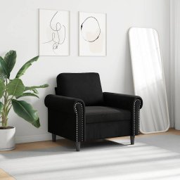 vidaXL Fauteuil 60 cm fluweel zwart