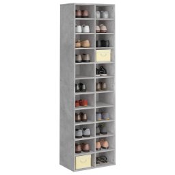 vidaXL Schoenenkast 54x34x183 cm bewerkt hout betongrijs