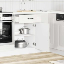 vidaXL Onderkast Kalmar bewerkt hout hoogglans wit