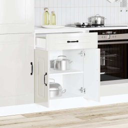vidaXL Onderkast Kalmar bewerkt hout hoogglans wit
