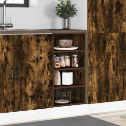 vidaXL Onderkast Riga 40x44,5x81,5 cm bewerkt hout gerookt eikenkleurig