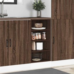 vidaXL Onderkast Riga 40x44,5x81,5 cm bewerkt hout bruin eikenkleur