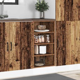 vidaXL Onderkast Riga 40x44,5x81,5 cm bewerkt hout oud houtkleurig