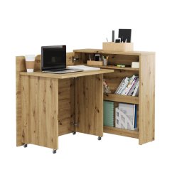 Uitklapbaar bureau CONCEPTION SLIM artisan eik links