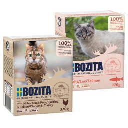 Voordeelpakket Bozita Tetra Hapjes in Saus 24 x 370 g Kattenvoer - Mixpakket Saus (2 soorten)