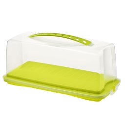 Rotho Cakedoos met Transparante Deksel en Handvat – BPA-vrij groen