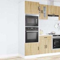 vidaXL Ovenkasten 2 st Kalmar bewerkt hout sonoma eikenkleurig