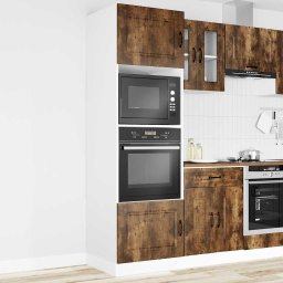 vidaXL Ovenkasten 2 st Kalmar bewerkt hout gerookt eikenkleurig