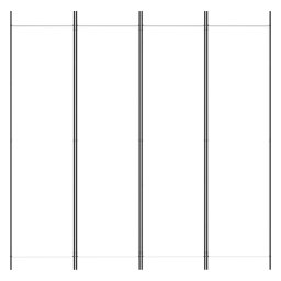 vidaXL Kamerscherm met 4 panelen 200x200 cm stof wit