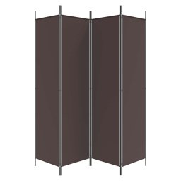 vidaXL Kamerscherm met 4 panelen 200x200 cm stof bruin