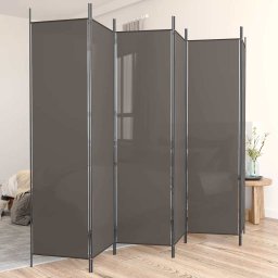 vidaXL Kamerscherm met 6 panelen 300x200 cm stof antracietkleurig
