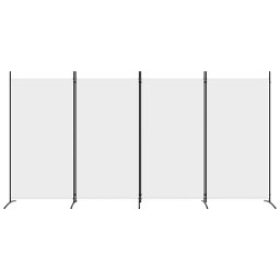 vidaXL Kamerscherm met 4 panelen 346x180 cm stof wit