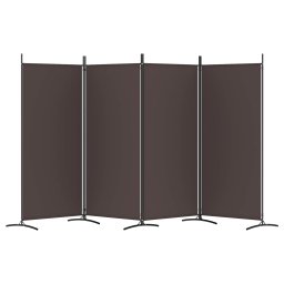 vidaXL Kamerscherm met 4 panelen 346x180 cm stof bruin