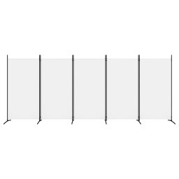 vidaXL Kamerscherm met 5 panelen 433x180 cm stof wit