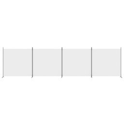 vidaXL Kamerscherm met 4 panelen 698x180 cm stof wit