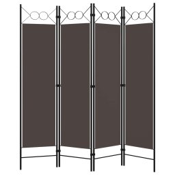 vidaXL Kamerscherm met 4 panelen 160x180 cm bruin