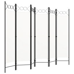 vidaXL Kamerscherm met 6 panelen 240x180 cm wit
