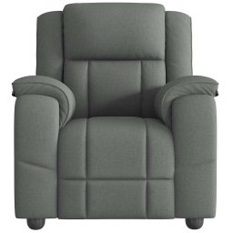 vidaXL Fauteuil verstelbaar stof donkergrijs
