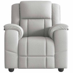 vidaXL Fauteuil verstelbaar stof wolk grijs
