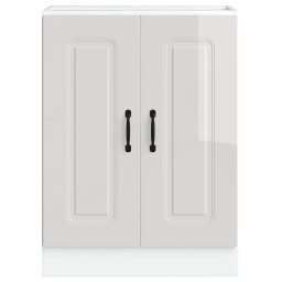 vidaXL Spoelbakonderkast Kalmar 60x46x81,5cm bewerkt hout hoogglanswit