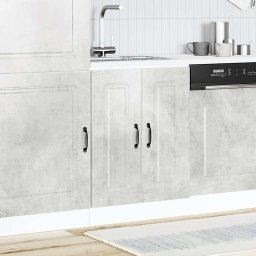 vidaXL Spoelbakonderkast Kalmar 60x46x81,5 cm bewerkt hout betongrijs
