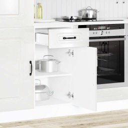 vidaXL Onderkast Kalmar bewerkt hout hoogglans wit