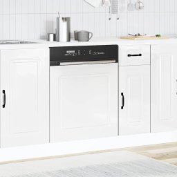 vidaXL Vaatwaspaneel Kalmar 60x1,5x57 cm bewerkt hout hoogglans wit
