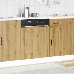 vidaXL Vaatwaspaneel Kalmar 60x1,5x57 cm bewerkt hout artisanaal eiken