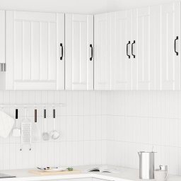 vidaXL Keukenwandhoekkast Lucca bewerkt hout hoogglans wit