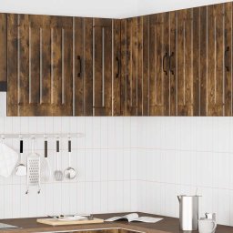 vidaXL Keukenwandhoekkast Lucca bewerkt hout gerookt eikenkleurig