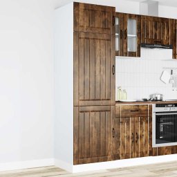 vidaXL Keukenkast Lucca bewerkt hout gerookt eikenkleurig