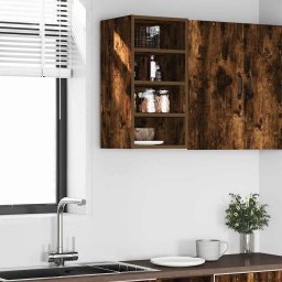 vidaXL Bovenkast Riga 30x29,5x60 cm bewerkt hout gerookt eikenkleurig
