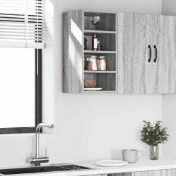 vidaXL Bovenkast Riga 30x29,5x60 cm bewerkt hout grijs sonoma eikenkleurig