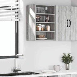 vidaXL Bovenkast Riga 40x29,5x60 cm bewerkt hout grijs sonoma eikenkleurig
