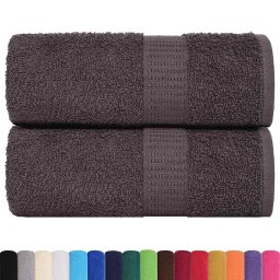 vidaXL Washandjes FROGN 2 st 15x21 cm 360 g/m² antraciet