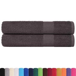 vidaXL Saunahanddoeken FROGN 2 st 80x200 cm 360 g/m² antraciet