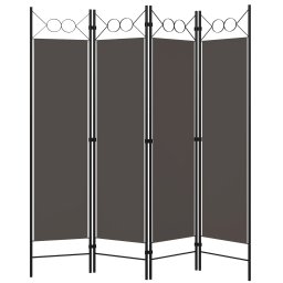 vidaXL Kamerscherm met 4 panelen 160x180 cm antraciet