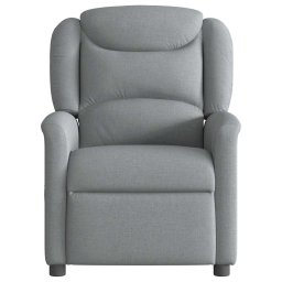 vidaXL Fauteuil verstelbaar stof lichtgrijs