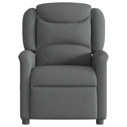 vidaXL Fauteuil verstelbaar stof donkergrijs