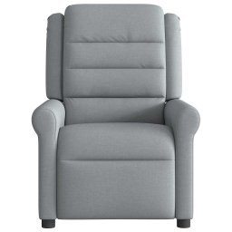 vidaXL Fauteuil verstelbaar stof lichtgrijs